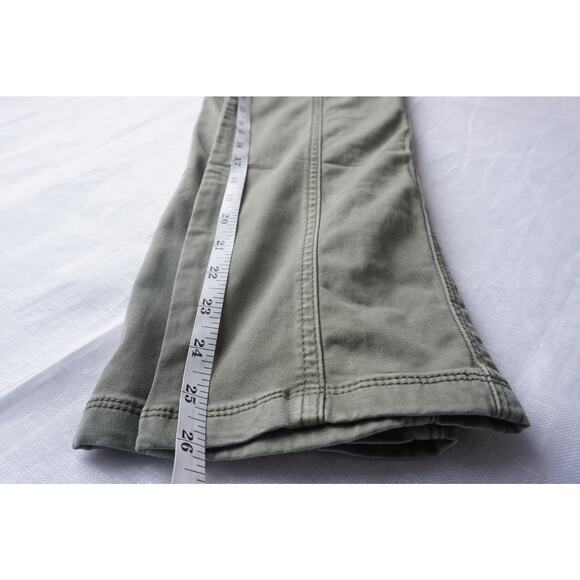 New Chicos Utility 6 Pants Green Olive Army Utility Slim Ankle Petite - Picture 6 of 7